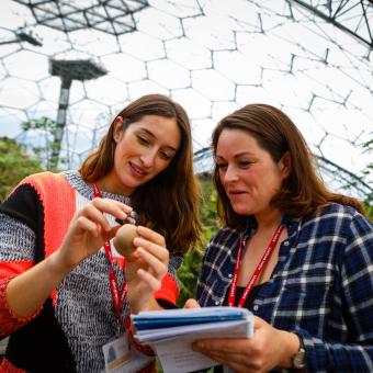 Horticulture students in the Rainforest Biome